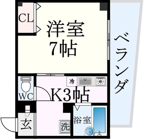 御影駅 徒歩1分 2階の物件間取画像